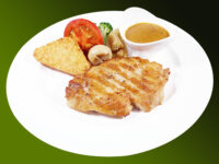 Grilled Pork chop with Onion sauce